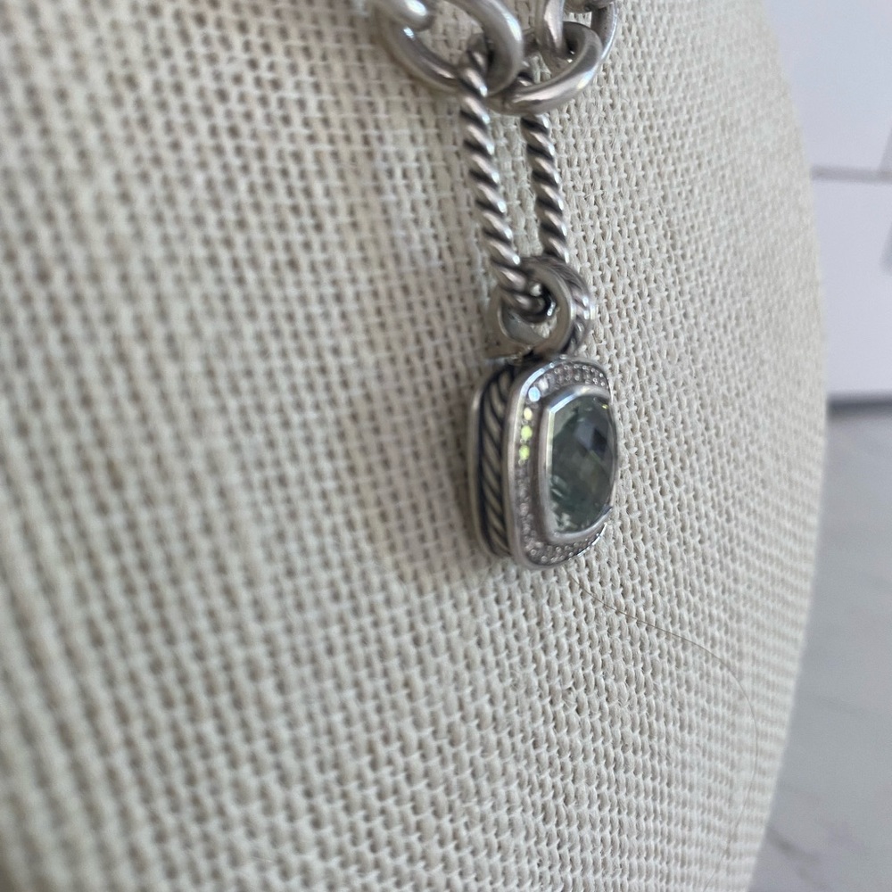 David Yurman Albion Prasiolite and Diamonds Enhancer - Picture 7 of 13